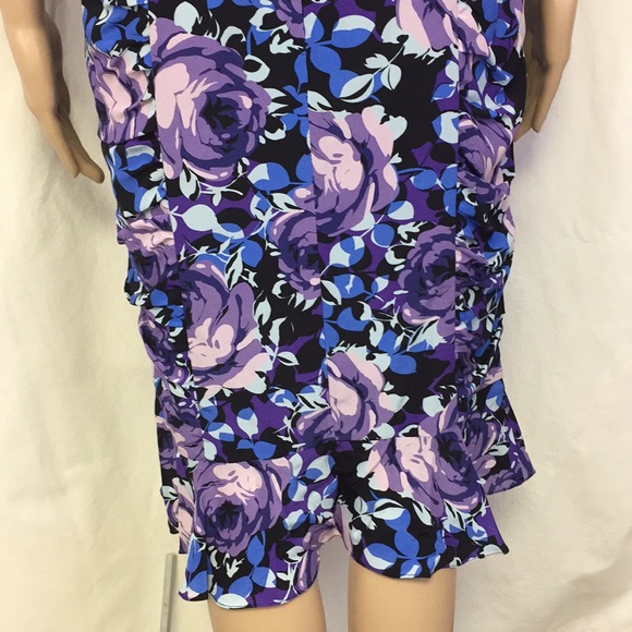 Nanette Lepore dress 8 silk floral sleeveless - Picture 6 of 8